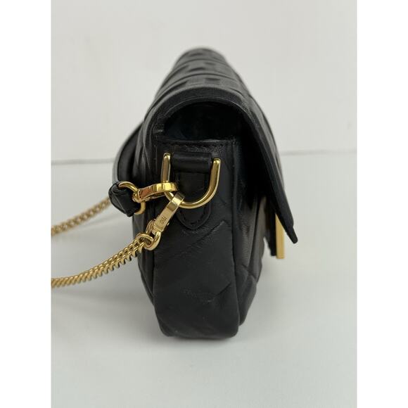 Fendi Mini Zucca Embossed Black Leather Baguette Satchel - Picture 4 of 16